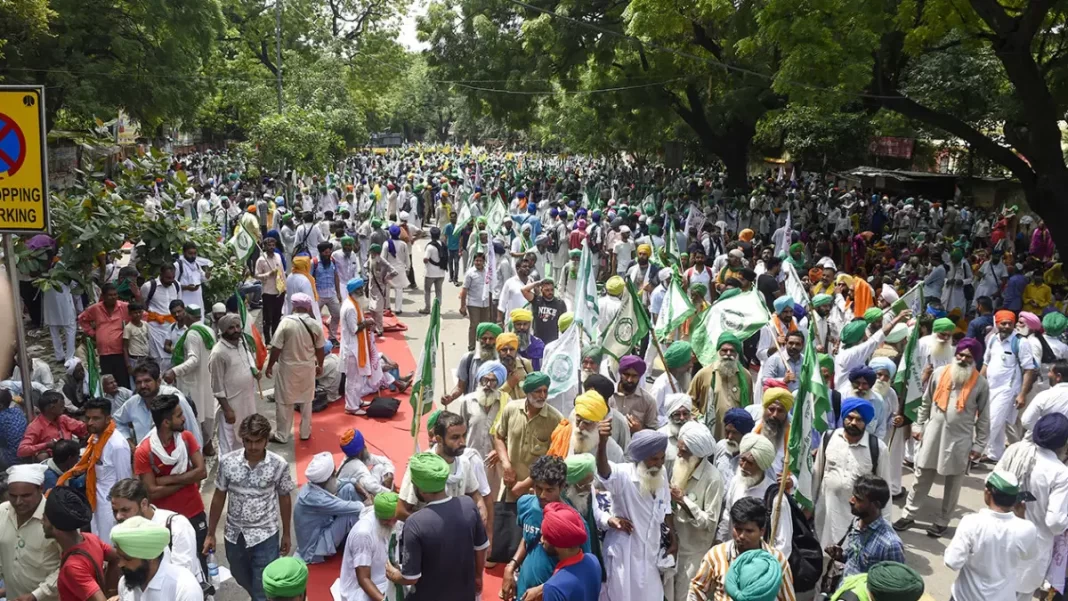 Punjab Farmers protest at Jantar Mantar